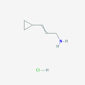 molecular formula C6H12ClN B11821810 3-Cyclopropylprop-2-en-1-amine;hydrochloride 