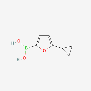 molecular formula C7H9BO3 B11821897 (5-Cyclopropylfuran-2-yl)boronic acid 