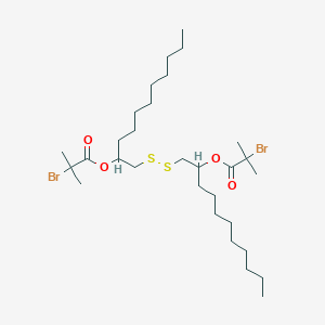 molecular formula C30H56Br2O4S2 B11821916 Bis[2-(2-bromoisobutyryloxy)-undecyl] disulphide 