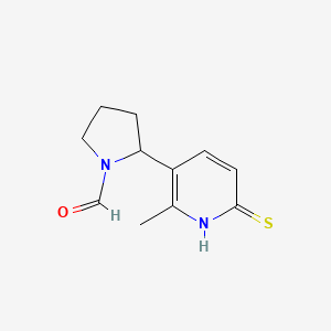 2-(6-Mercapto-2-methylpyridin-3-yl)pyrrolidine-1-carbaldehyde