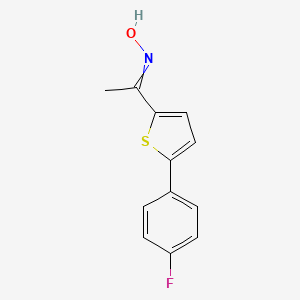 N-[1-[5-(4-fluorophenyl)thiophen-2-yl]ethylidene]hydroxylamine