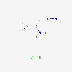 3-Amino-3-cyclopropylpropanenitrile hydrochloride