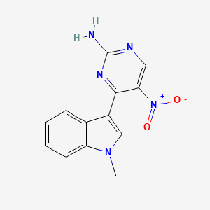 molecular formula C13H11N5O2 B1182197 4-(1-methyl-1H-indol-3-yl)-5-nitro-2-pyrimidinylamine 