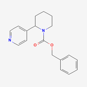 molecular formula C18H20N2O2 B11822016 Benzyl 2-(pyridin-4-yl)piperidine-1-carboxylate 