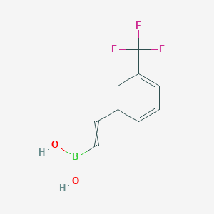 molecular formula C9H8BF3O2 B11822051 {2-[3-(Trifluoromethyl)phenyl]ethenyl}boronic acid 