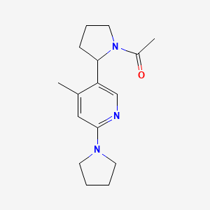 molecular formula C16H23N3O B11822085 1-(2-(4-Methyl-6-(pyrrolidin-1-yl)pyridin-3-yl)pyrrolidin-1-yl)ethanone 