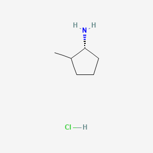 molecular formula C6H14ClN B11822093 Cyclopentanamine, 2-methyl-, hydrochloride, (1R-cis)- 