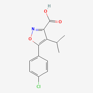 molecular formula C13H12ClNO3 B11822099 5-(4-Chlorophenyl)-4-isopropylisoxazole-3-carboxylic acid 