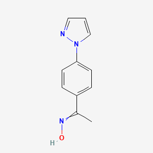 N-[1-(4-pyrazol-1-ylphenyl)ethylidene]hydroxylamine