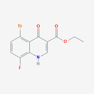 3-Quinolinecarboxylic acid, 5-bromo-8-fluoro-4-hydroxy-, ethyl ester