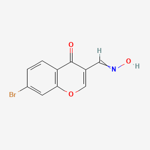 molecular formula C10H6BrNO3 B11822249 7-Bromo-3-(hydroxyiminomethyl)chromen-4-one 