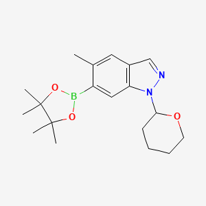 5-methyl-1-(tetrahydro-2H-pyran-2-yl)-6-(4,4,5,5-tetramethyl-1,3,2-dioxaborolan-2-yl)-1H-indazole