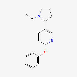 molecular formula C17H20N2O B11822312 5-(1-Ethylpyrrolidin-2-yl)-2-phenoxypyridine 