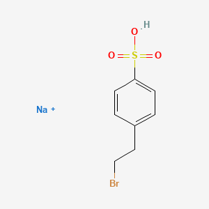 molecular formula C8H9BrNaO3S+ B11822344 Sodium;4-(2-bromoethyl)benzenesulfonic acid 