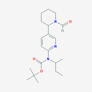 tert-Butyl sec-butyl(5-(1-formylpiperidin-2-yl)pyridin-2-yl)carbamate