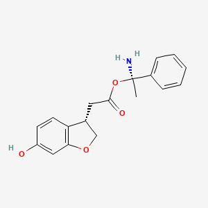 [(1R)-1-amino-1-phenylethyl] 2-[(3S)-6-hydroxy-2,3-dihydro-1-benzofuran-3-yl]acetate