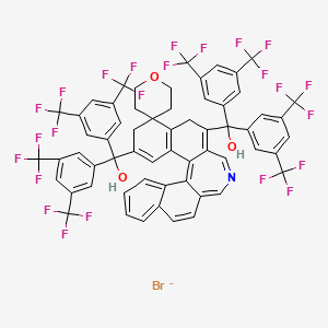 [5-[Bis[3,5-bis(trifluoromethyl)phenyl]-hydroxymethyl]spiro[13-azapentacyclo[13.8.0.02,11.03,8.018,23]tricosa-1,3(8),4,10,12,14,16,18,20,22-decaene-7,4'-oxane]-10-yl]-bis[3,5-bis(trifluoromethyl)phenyl]methanol;bromide