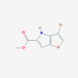 molecular formula C8H6BrNO3 B11822521 Methyl 3-bromo-4H-furo[3,2-b]pyrrole-5-carboxylate 