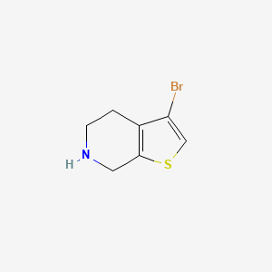 molecular formula C7H8BrNS B11822539 3-Bromo-4H,5H,6H,7H-thieno[2,3-C]pyridine 