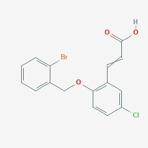 3-[2-[(2-Bromophenyl)methoxy]-5-chlorophenyl]prop-2-enoic acid