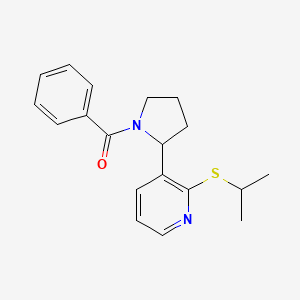 (2-(2-(Isopropylthio)pyridin-3-yl)pyrrolidin-1-yl)(phenyl)methanone