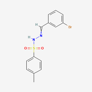 molecular formula C14H13BrN2O2S B11822653 N-[(3-bromophenyl)methylideneamino]-4-methylbenzenesulfonamide 