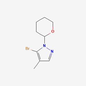 molecular formula C9H13BrN2O B11822656 5-Bromo-4-methyl-1-(tetrahydro-2H-pyran-2-yl)-1H-pyrazole 