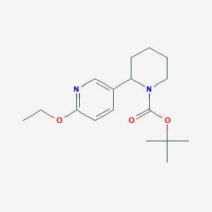 molecular formula C17H26N2O3 B11822708 tert-Butyl 2-(6-ethoxypyridin-3-yl)piperidine-1-carboxylate 