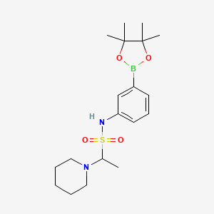 1-piperidin-1-yl-N-[3-(4,4,5,5-tetramethyl-1,3,2-dioxaborolan-2-yl)phenyl]ethanesulfonamide