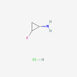 (1S)-2-fluorocyclopropan-1-amine;hydrochloride