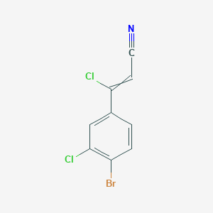 molecular formula C9H4BrCl2N B11822761 3-(4-bromo-3-chlorophenyl)-3-chloroprop-2-enenitrile 