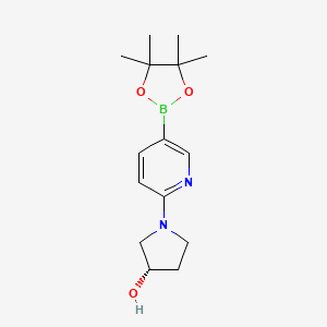 (S)-1-(5-(4,4,5,5-Tetramethyl-1,3,2-dioxaborolan-2-yl)pyridin-2-yl)pyrrolidin-3-ol