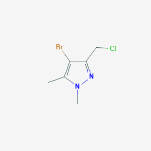 4-bromo-3-(chloromethyl)-1,5-dimethyl-1H-pyrazole