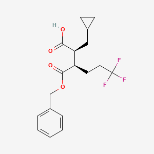 (2S,3R)-3-((benzyloxy)carbonyl)-2-(cyclopropylmethyl)-6,6,6-trifluorohexanoic acid