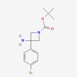 tert-Butyl 3-amino-3-(4-bromophenyl)azetidine-1-carboxylate