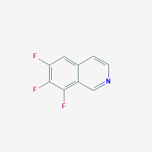 molecular formula C9H4F3N B11822907 6,7,8-Trifluoroisoquinoline 