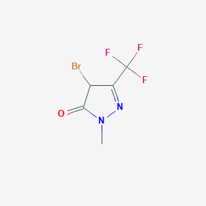 4-bromo-1-methyl-3-(trifluoromethyl)-4,5-dihydro-1H-pyrazol-5-one