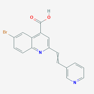 6-Bromo-2-(2-pyridin-3-ylethenyl)quinoline-4-carboxylic acid