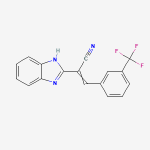 2-(1H-1,3-benzodiazol-2-yl)-3-[3-(trifluoromethyl)phenyl]prop-2-enenitrile