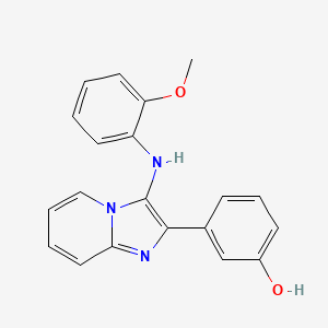 molecular formula C20H17N3O2 B1182294 3-[3-(2-Methoxyanilino)imidazo[1,2-a]pyridin-2-yl]phenol 