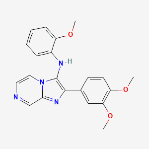 molecular formula C21H20N4O3 B1182297 2-(3,4-dimethoxyphenyl)-N-(2-methoxyphenyl)imidazo[1,2-a]pyrazin-3-amine 
