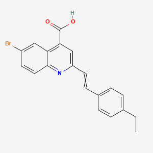 6-bromo-2-[2-(4-ethylphenyl)ethenyl]quinoline-4-carboxylic acid