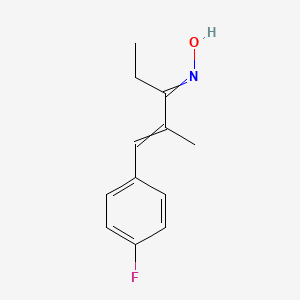 molecular formula C12H14FNO B11823023 (1e,3e)-1-(4-Fluorophenyl)-2-methylpent-1-en-3-one oxime 