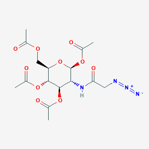 molecular formula C16H22N4O10 B11823033 [(2R,3S,4R,5R,6S)-3,4,6-triacetyloxy-5-[(2-azidoacetyl)amino]oxan-2-yl]methyl acetate 