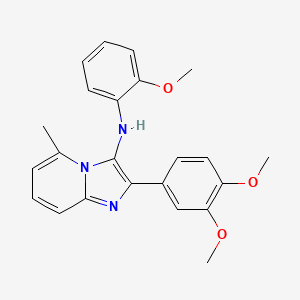 molecular formula C23H23N3O3 B1182305 2-(3,4-dimethoxyphenyl)-N-(2-methoxyphenyl)-5-methylimidazo[1,2-a]pyridin-3-amine 