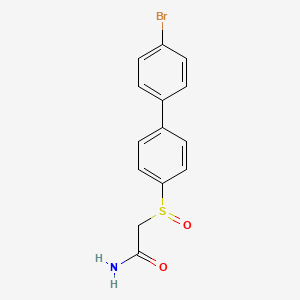 molecular formula C14H12BrNO2S B11823062 2-((4'-Bromo-[1,1'-biphenyl]-4-yl)sulfinyl)acetamide 