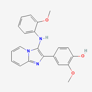 molecular formula C21H19N3O3 B1182308 2-Methoxy-4-[3-(2-methoxyanilino)imidazo[1,2-a]pyridin-2-yl]phenol 