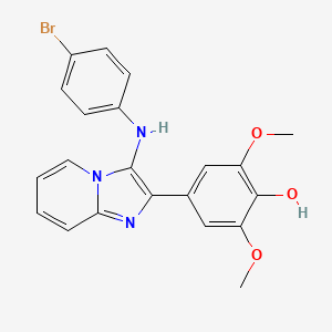 molecular formula C21H18BrN3O3 B1182310 4-[3-(4-Bromoanilino)imidazo[1,2-a]pyridin-2-yl]-2,6-dimethoxyphenol 