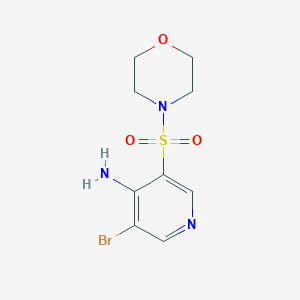 molecular formula C9H12BrN3O3S B11823115 3-Bromo-5-(morpholinosulfonyl)pyridin-4-amine 