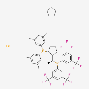 Ferrocene, 1-[(1R)-1-[bis[3,5-bis(trifluoromethyl)phenyl]phosphino]ethyl]-2-[bis(3,5-dimethylphenyl)phosphino]-, (2R)-